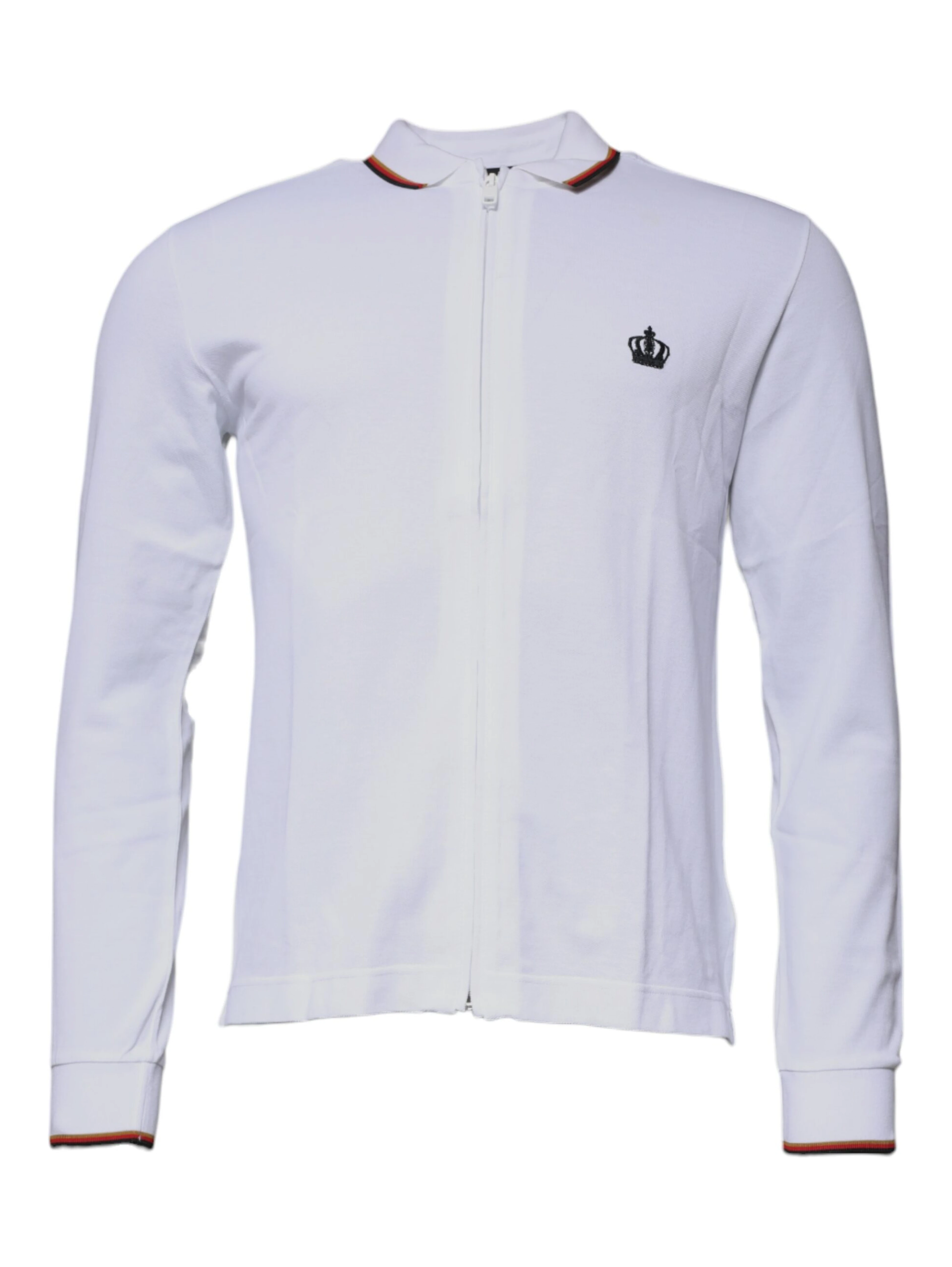 White Crown Men Full Zip Sweatshirt Sweater