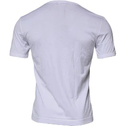 White Panda King Cotton Crew Neck T-shirt