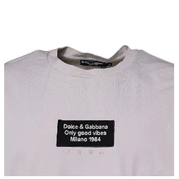 Beige DG Logo Crew Neck Short Sleeves T-shirt