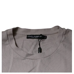 Beige DG Logo Crew Neck Short Sleeves T-shirt