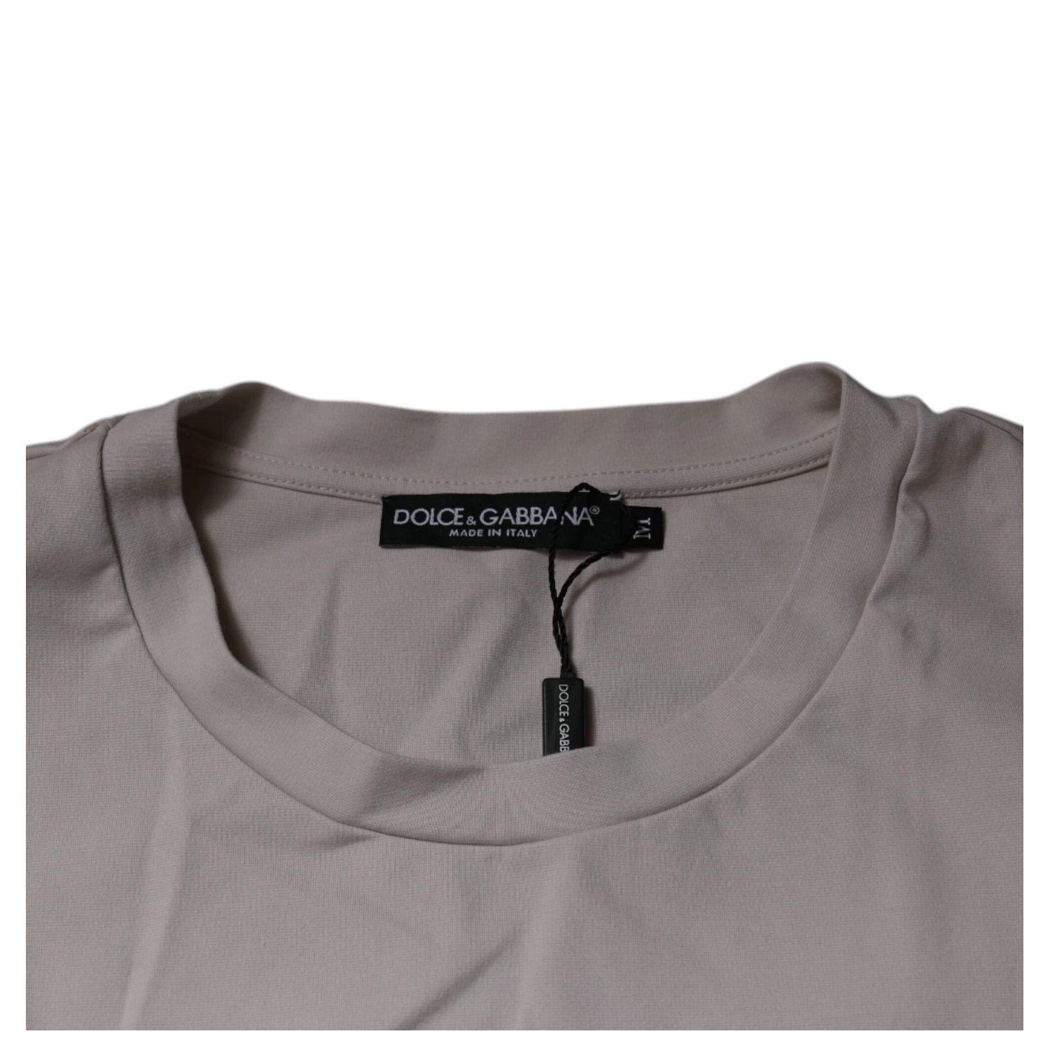 Beige DG Logo Crew Neck Short Sleeves T-shirt