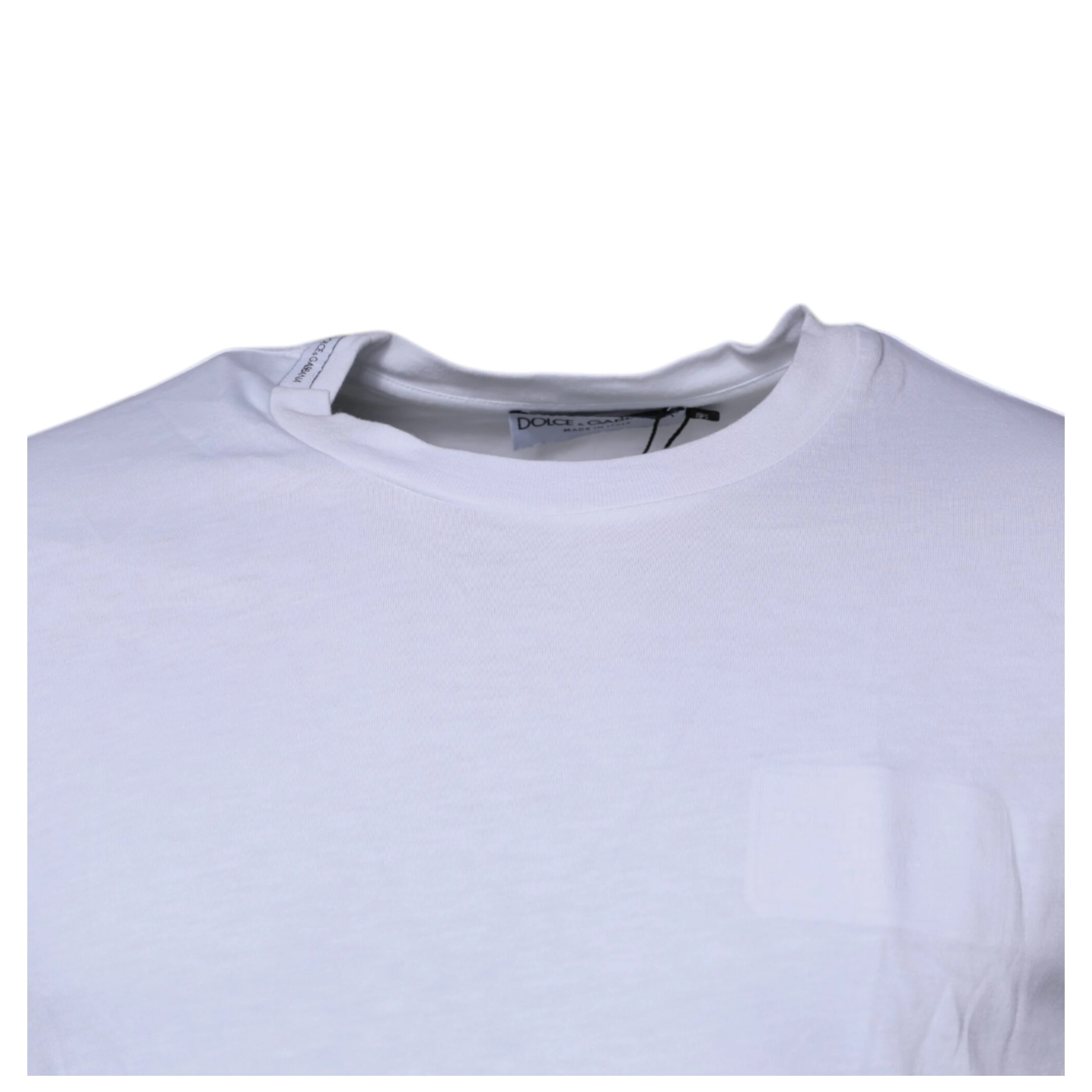 White DG Logo Cotton Crew Neck T-shirt