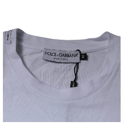 White DG Logo Cotton Crew Neck T-shirt