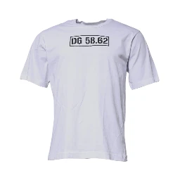 White DG Logo Cotton Crew Neck T-shirt