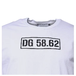 White DG Logo Cotton Crew Neck T-shirt