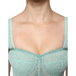 Green Cotton Bustier Corset Sleeveless Top
