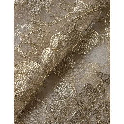 Gold Floral Lace A-line Sheath Mini Dress