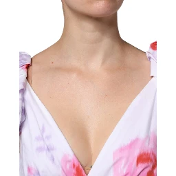 White Floral Cotton Maxi Dress