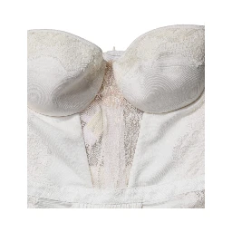 White Strapless Bustier Mermaid Gown Dress