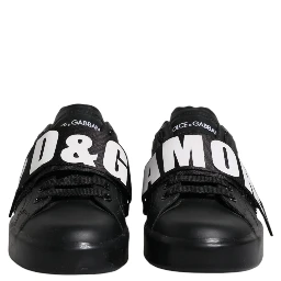 Black D&G AMORE Low Top Sneakers Shoes