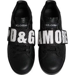 Black D&G AMORE Low Top Sneakers Shoes