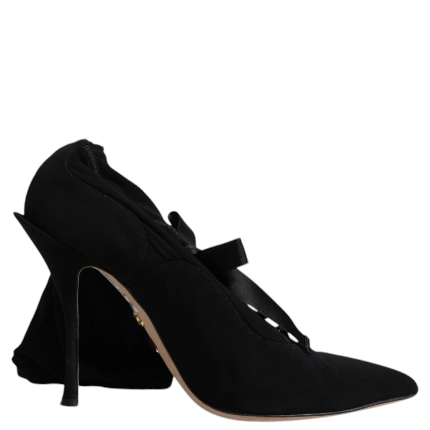 Black Stiletto Heels Mid Calf Boots Shoes