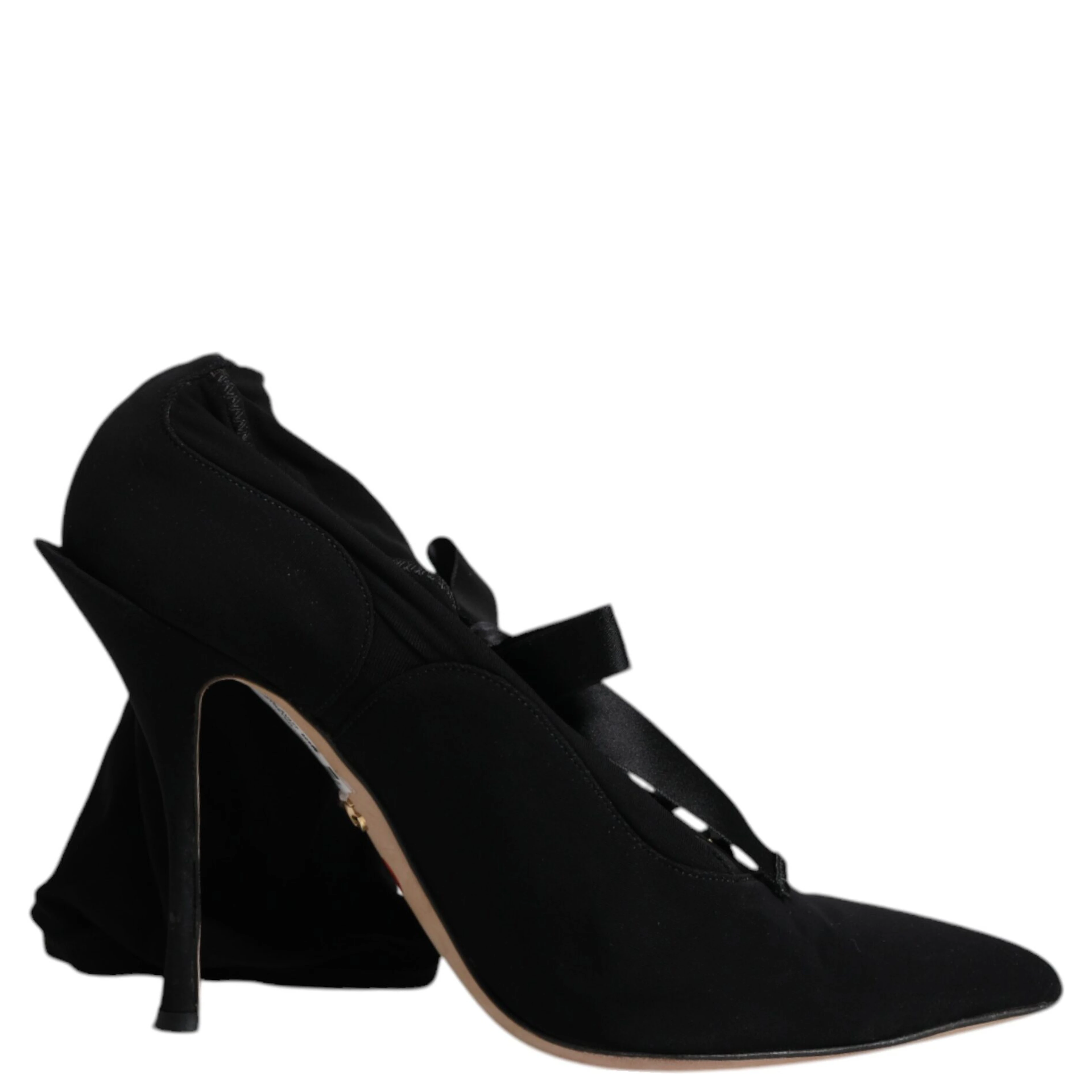 Black Stiletto Heels Mid Calf Boots Shoes