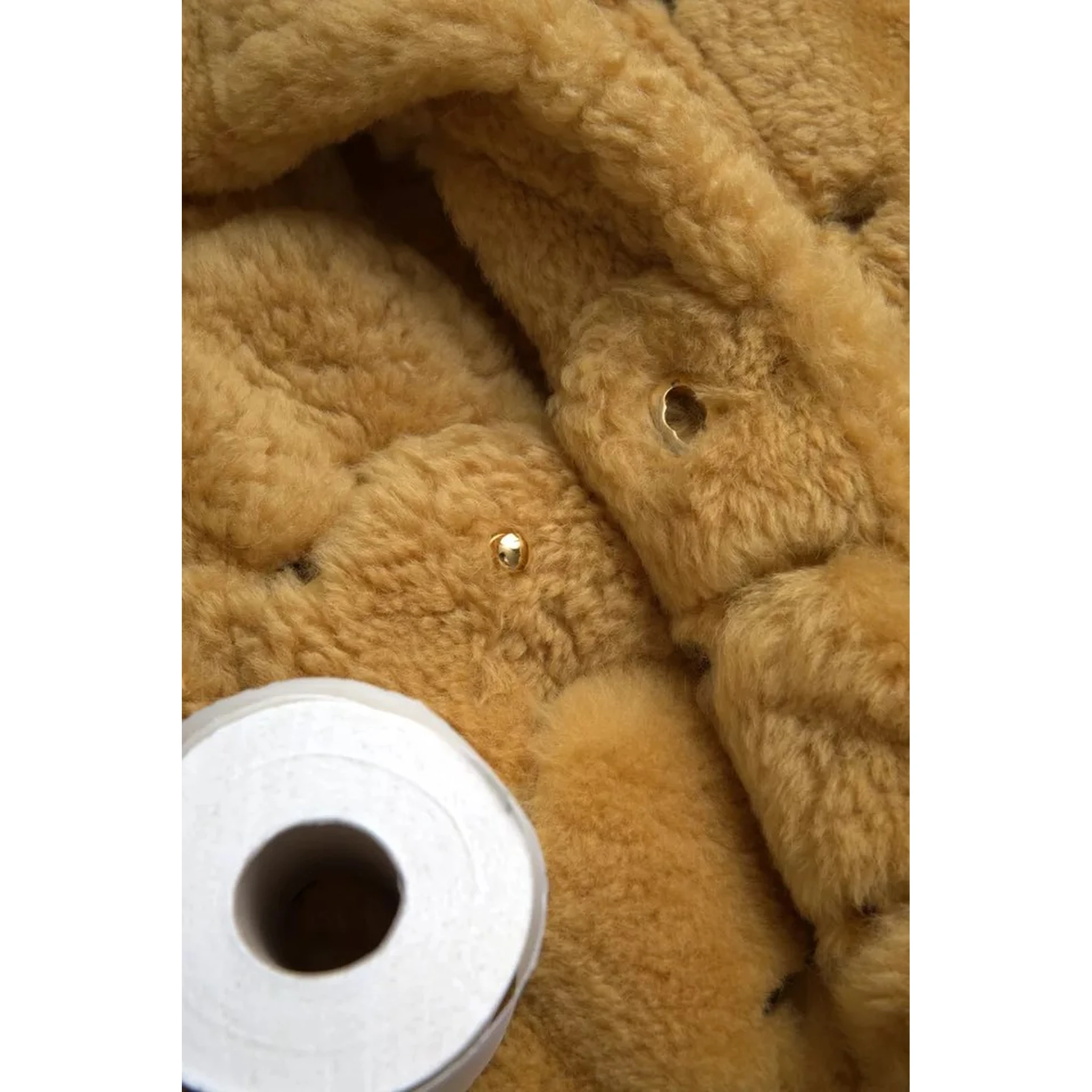 Yellow Wool Long Teddy Coat Jacket