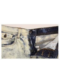 Blue D&G Cotton Washed Jeans Denim Shorts