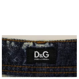Blue D&G Cotton Washed Jeans Denim Shorts