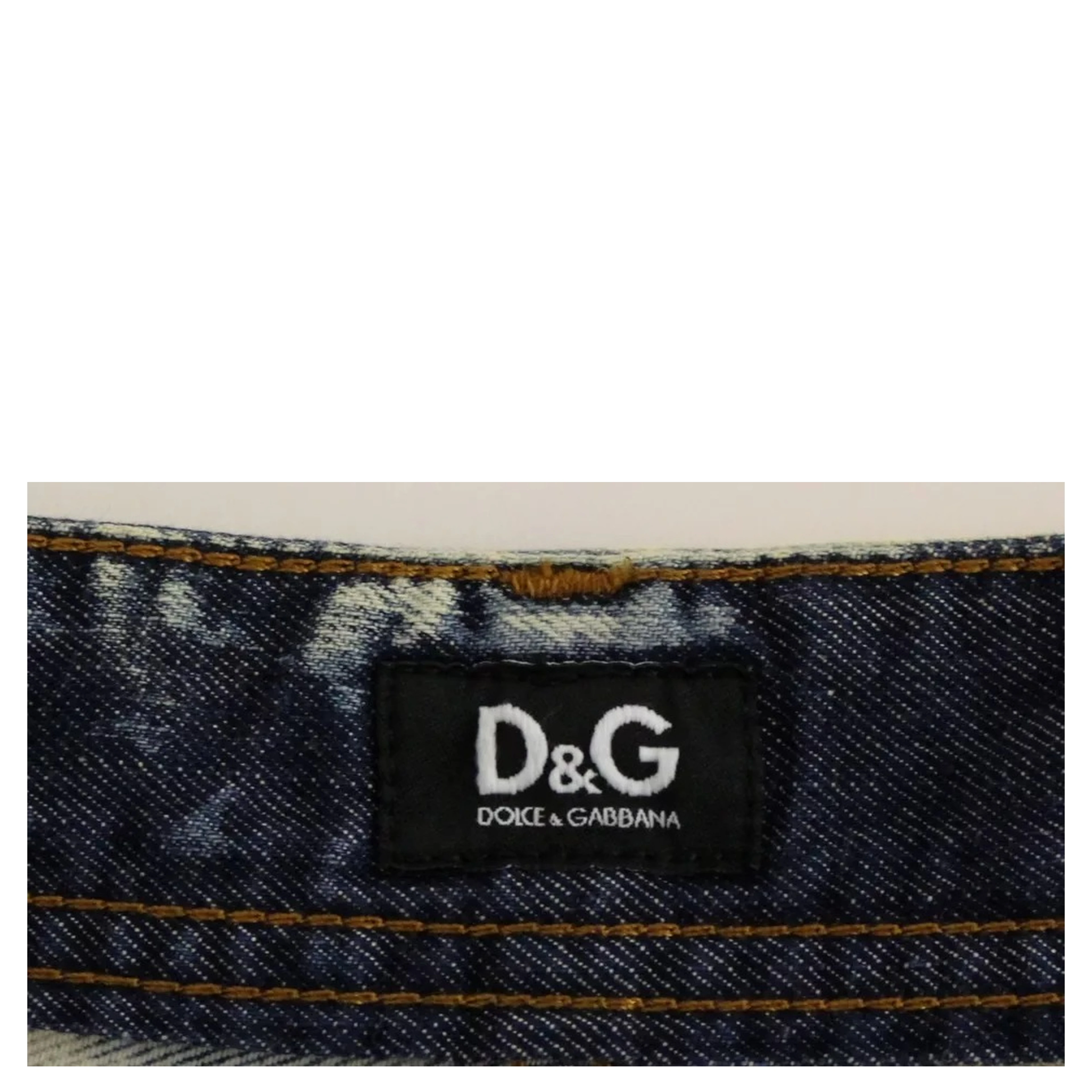 Blue D&G Cotton Washed Jeans Denim Shorts