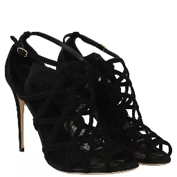 Black Suede Stilettos Booties Socks Shoes