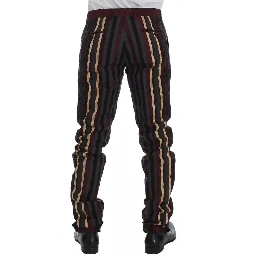 Multicolor Striped Runway 3 Piece Slim Fit Vest Suit