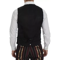 Multicolor Striped Runway 3 Piece Slim Fit Vest Suit