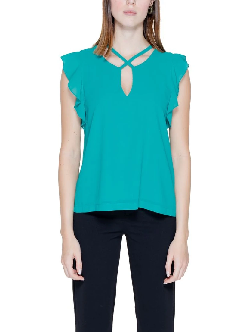 Green Polyester Blouse