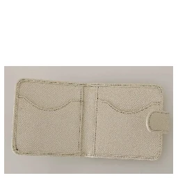 White Dauphine Leather Condom Case Holder Pocket Wallet