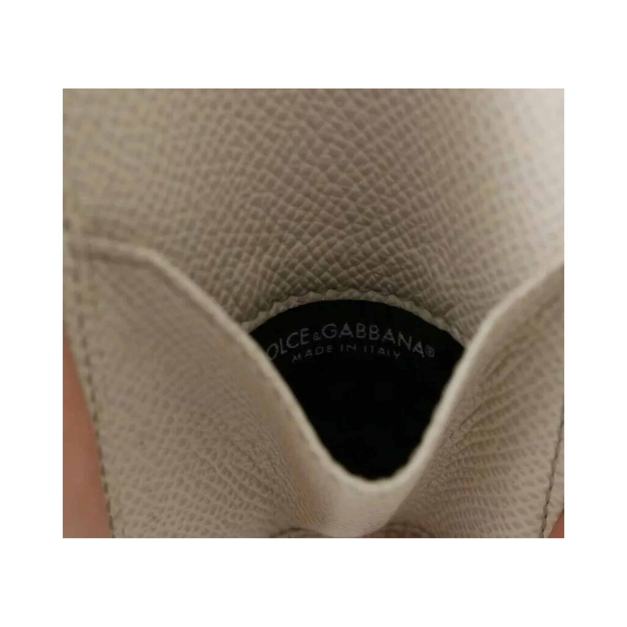 White Dauphine Leather Condom Case Holder Pocket Wallet