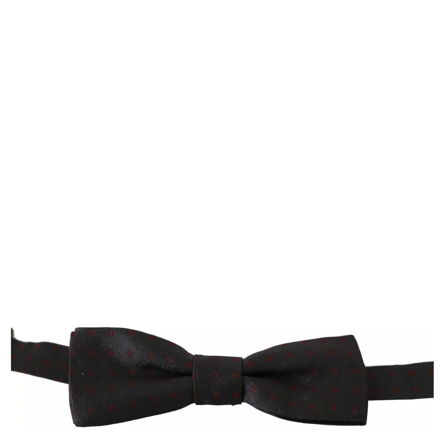 Gray Dotted Silk Adjustable Neck Bow Tie