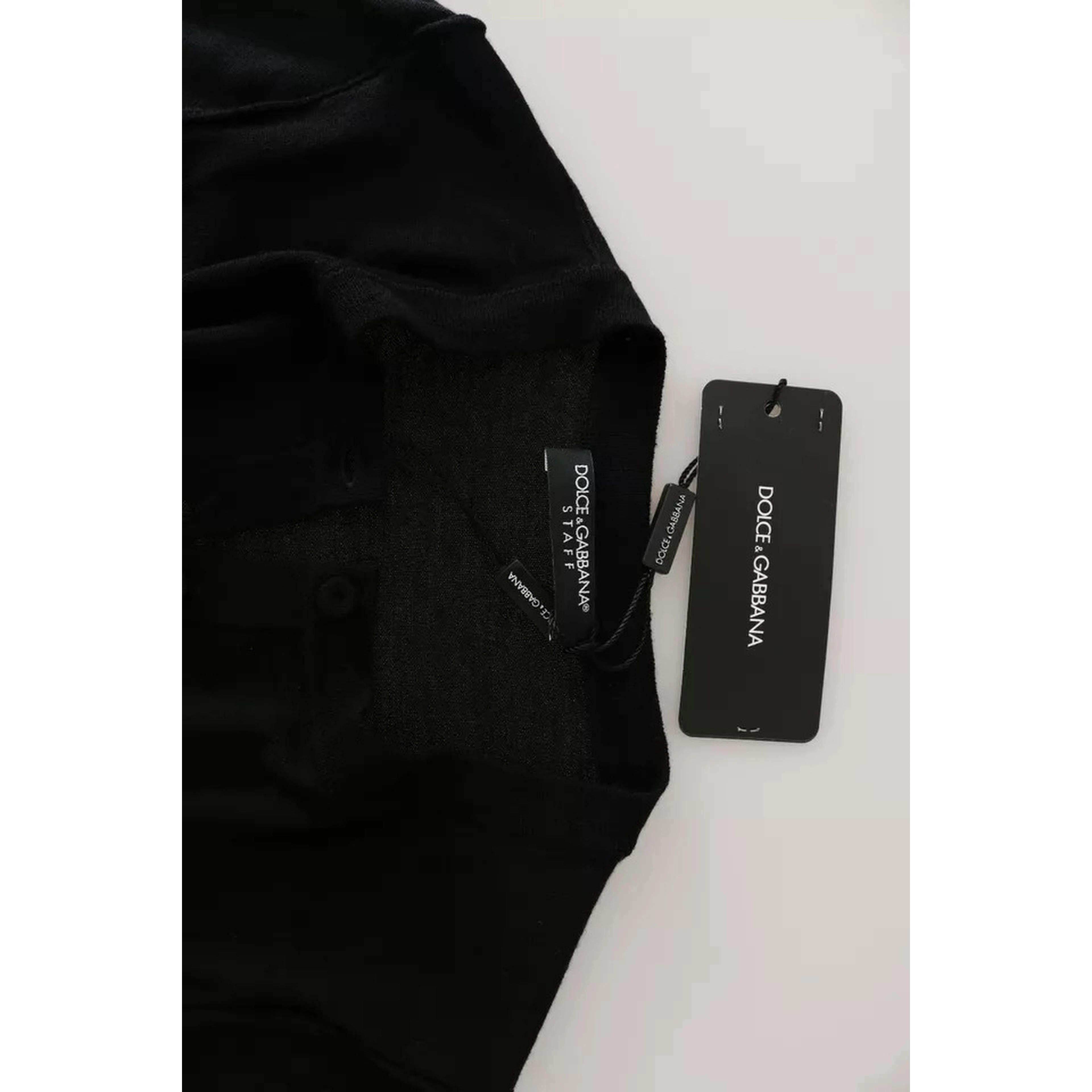 Black Virgin Wool Long Sleeve Top Blouse Top