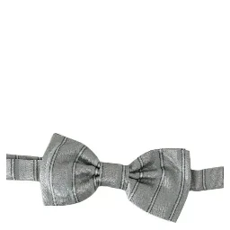 Light Gray Lining Adjustable Neck Butterfly Bow Tie