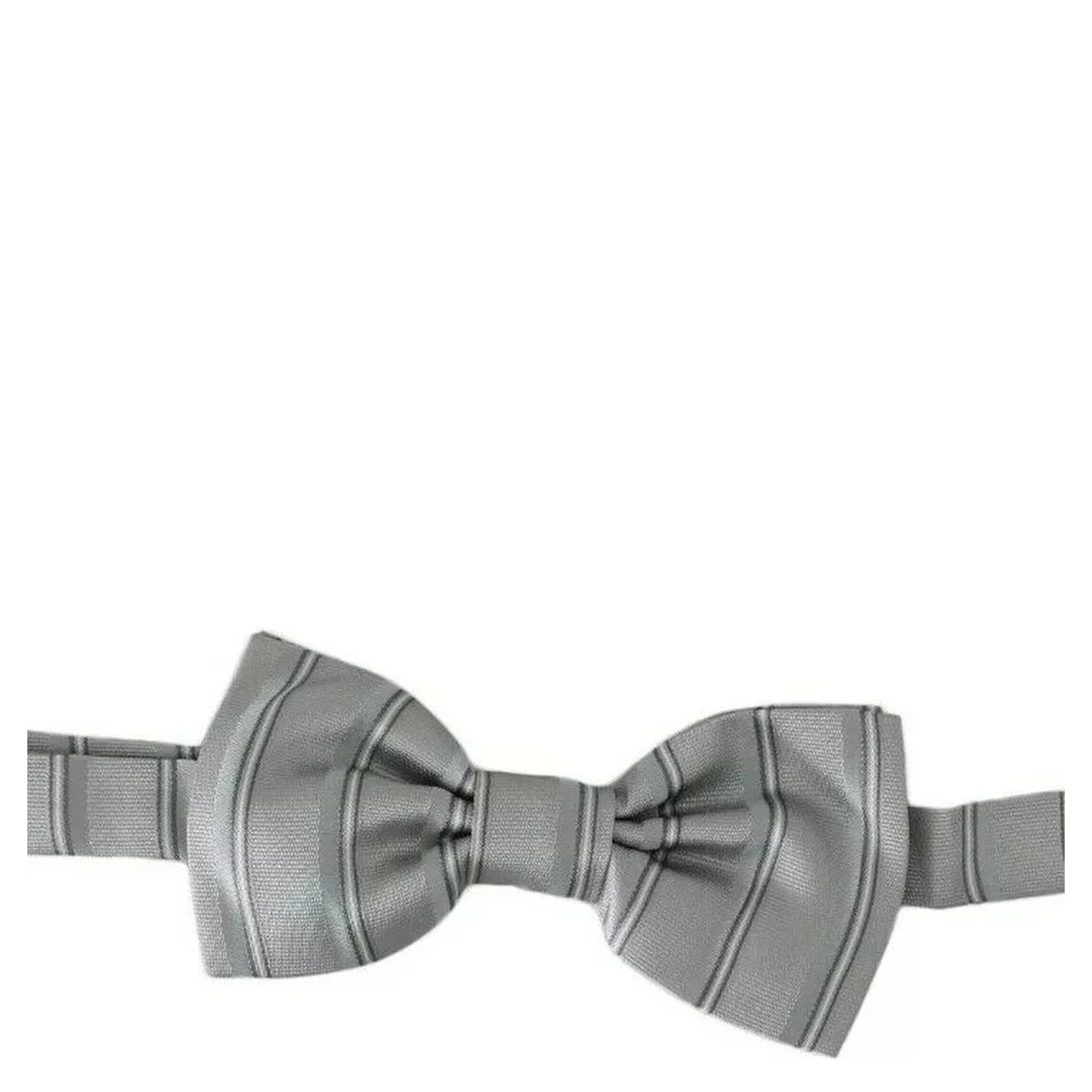 Light Gray Lining Adjustable Neck Butterfly Bow Tie