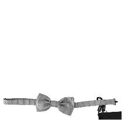 Light Gray Lining Adjustable Neck Butterfly Bow Tie