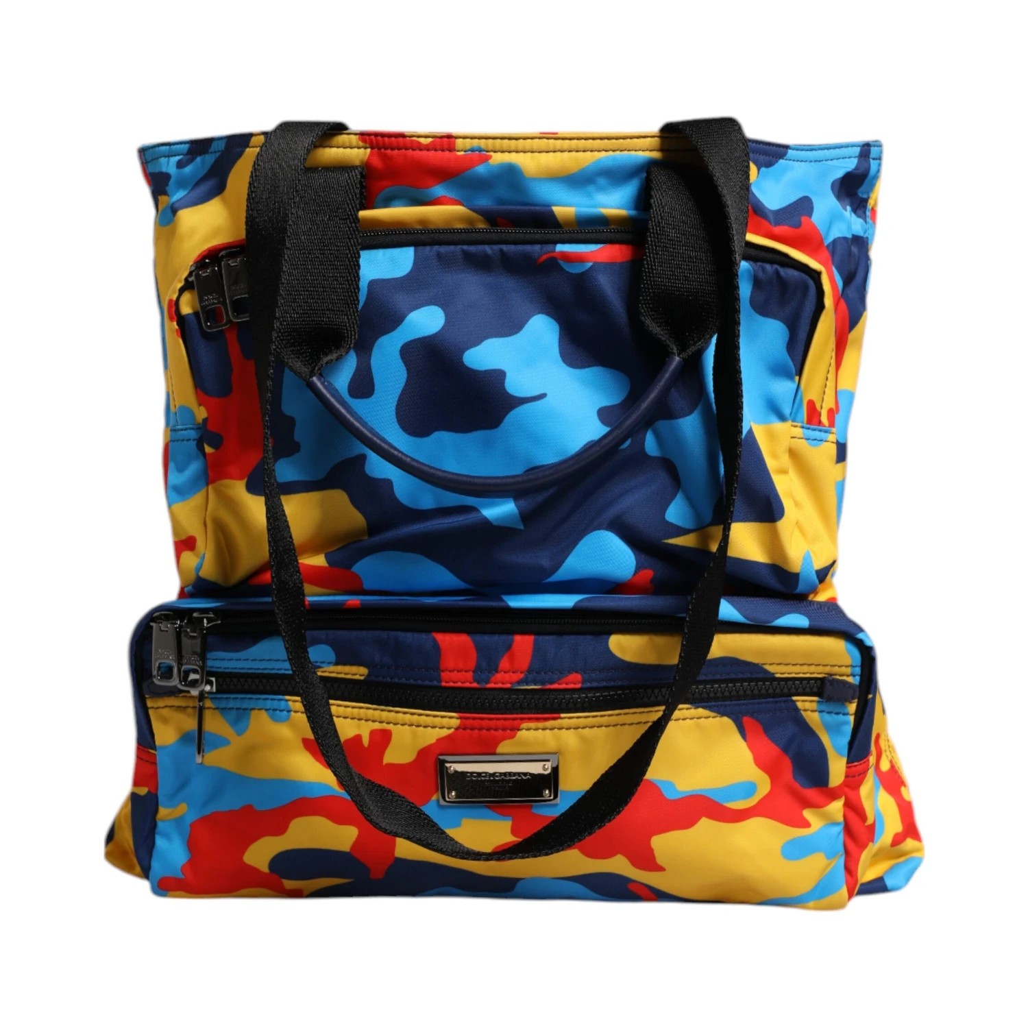 Multicolor Camouflage Nylon Shopping Tote Bag