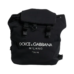 Black Neoprene Nylon DG Logo School Backpack Bag
