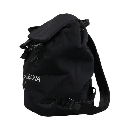 Black Neoprene Nylon DG Logo School Backpack Bag