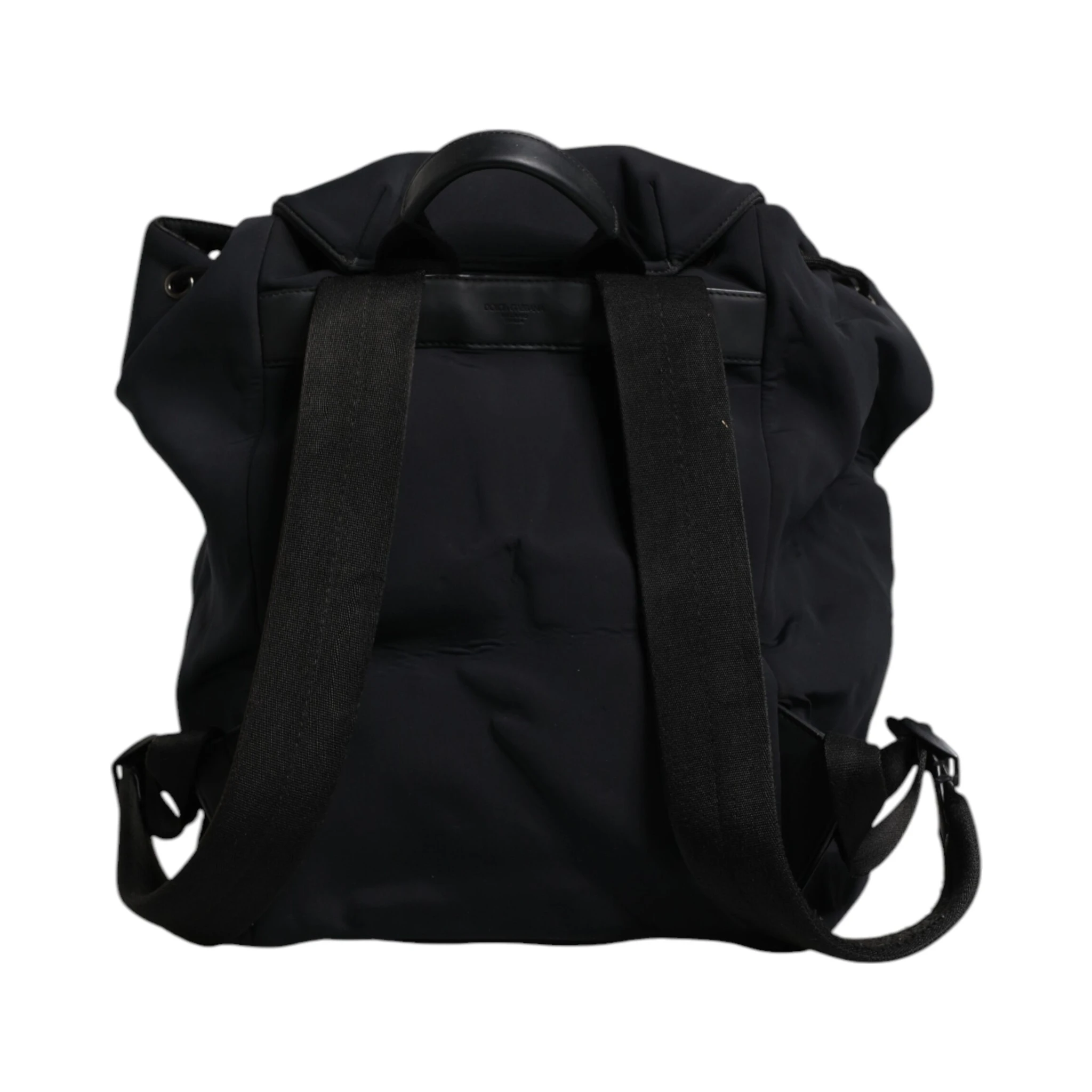 Black Neoprene Nylon DG Logo School Backpack Bag
