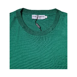 Green Logo Crew Neck Short Sleeves T-shirt