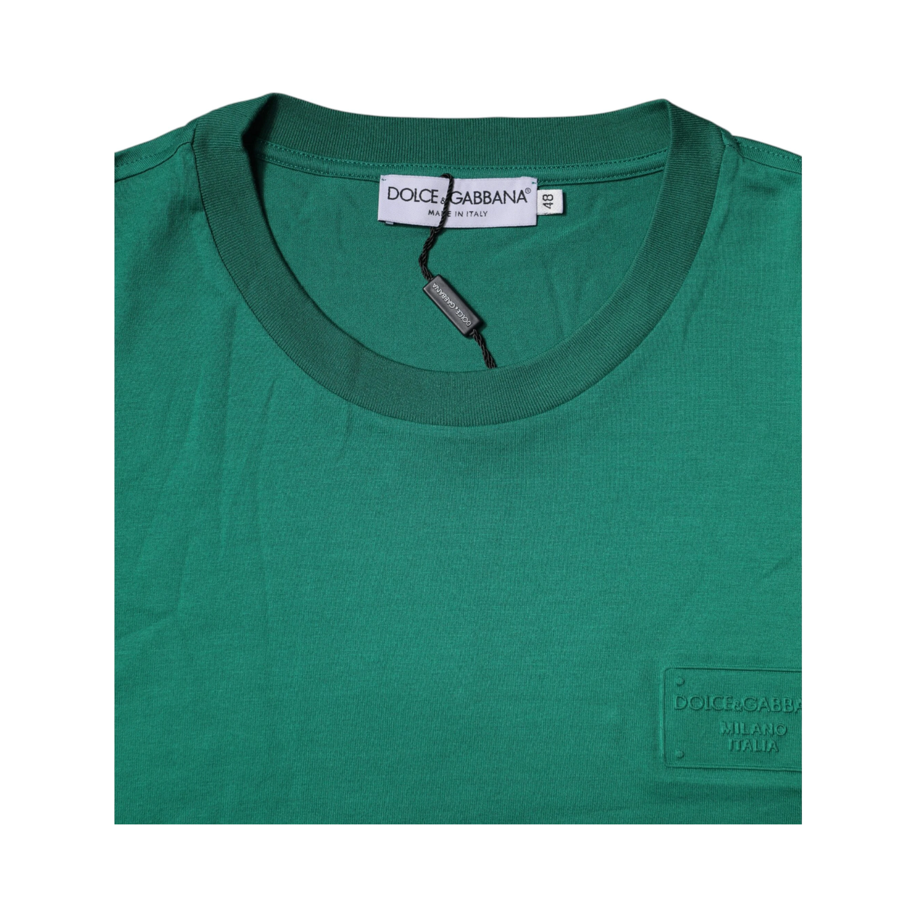 Green Logo Crew Neck Short Sleeves T-shirt
