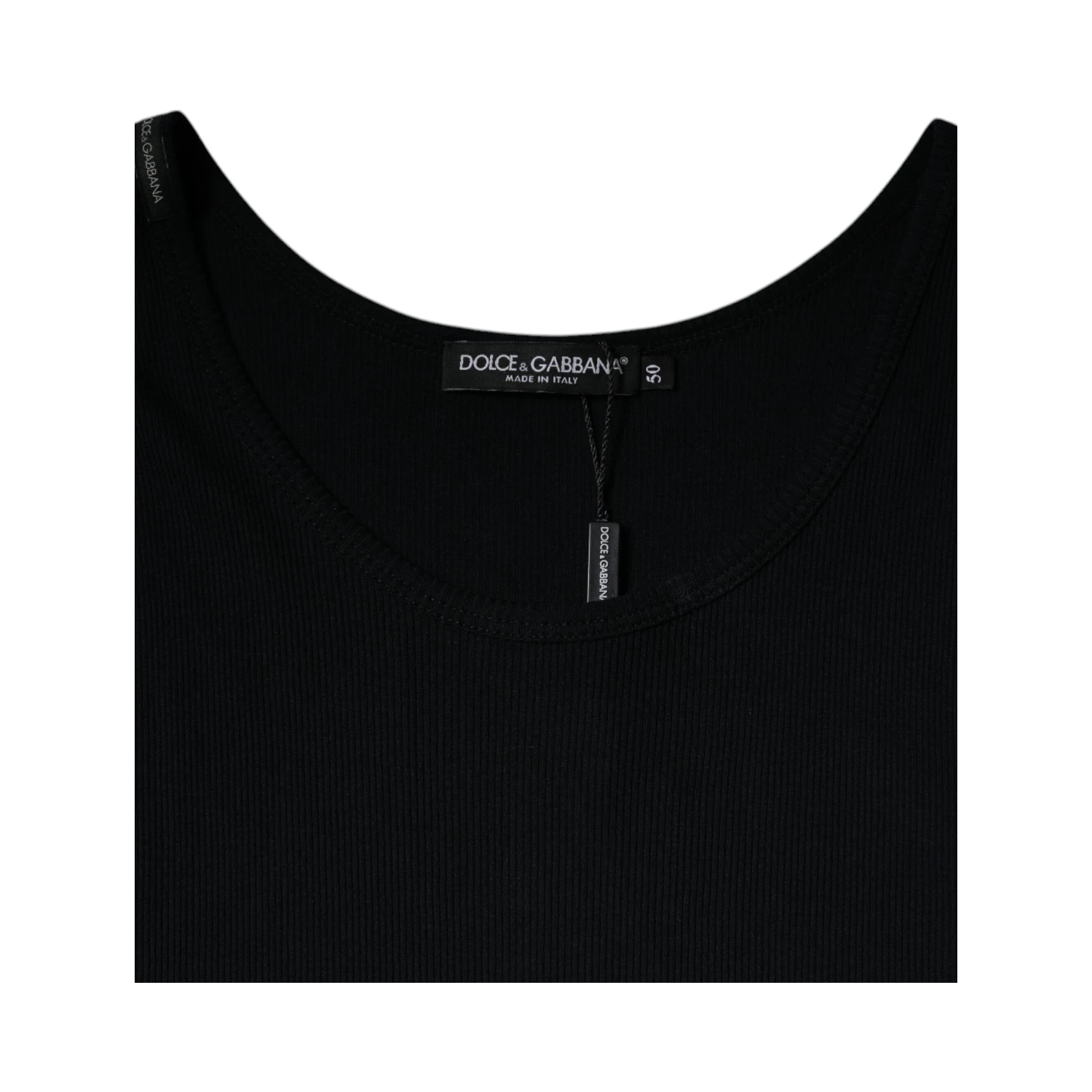 Black Cotton Sleeveless Round Neck Tank T-shirt