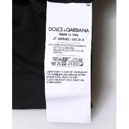 Black Cotton Crew Neck Short Sleeves T-shirt