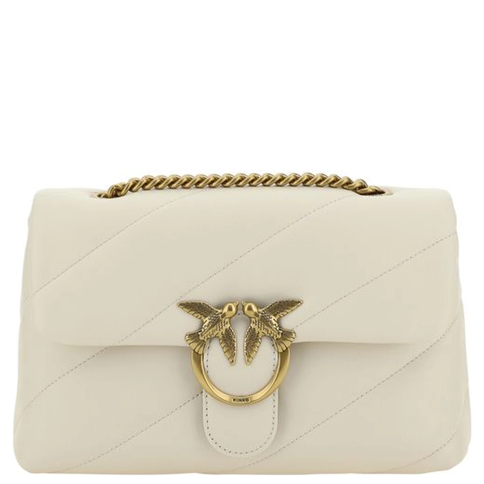 White Calf Leather Bos Taurus Shoulder Bag