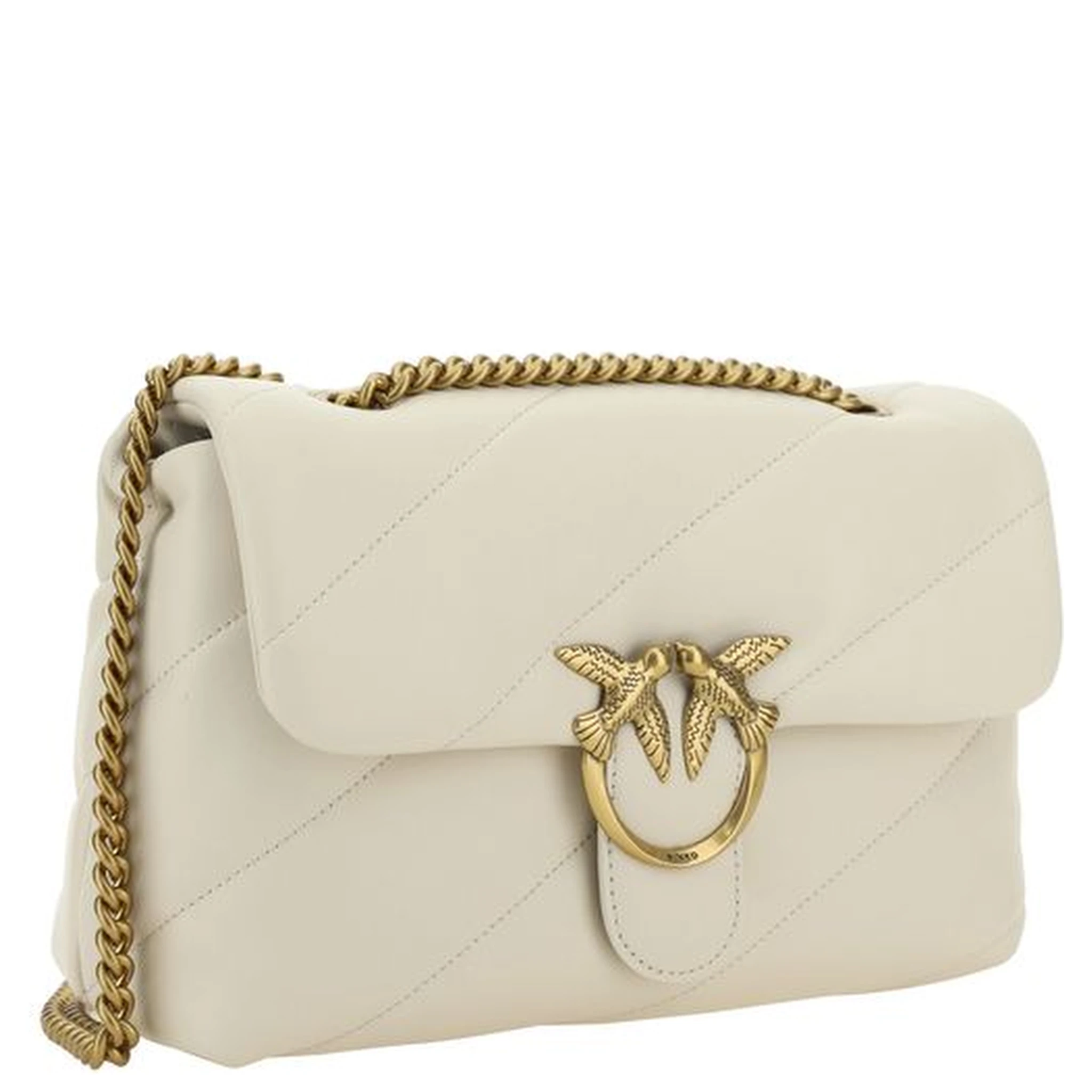 White Calf Leather Bos Taurus Shoulder Bag