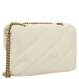 White Calf Leather Bos Taurus Shoulder Bag
