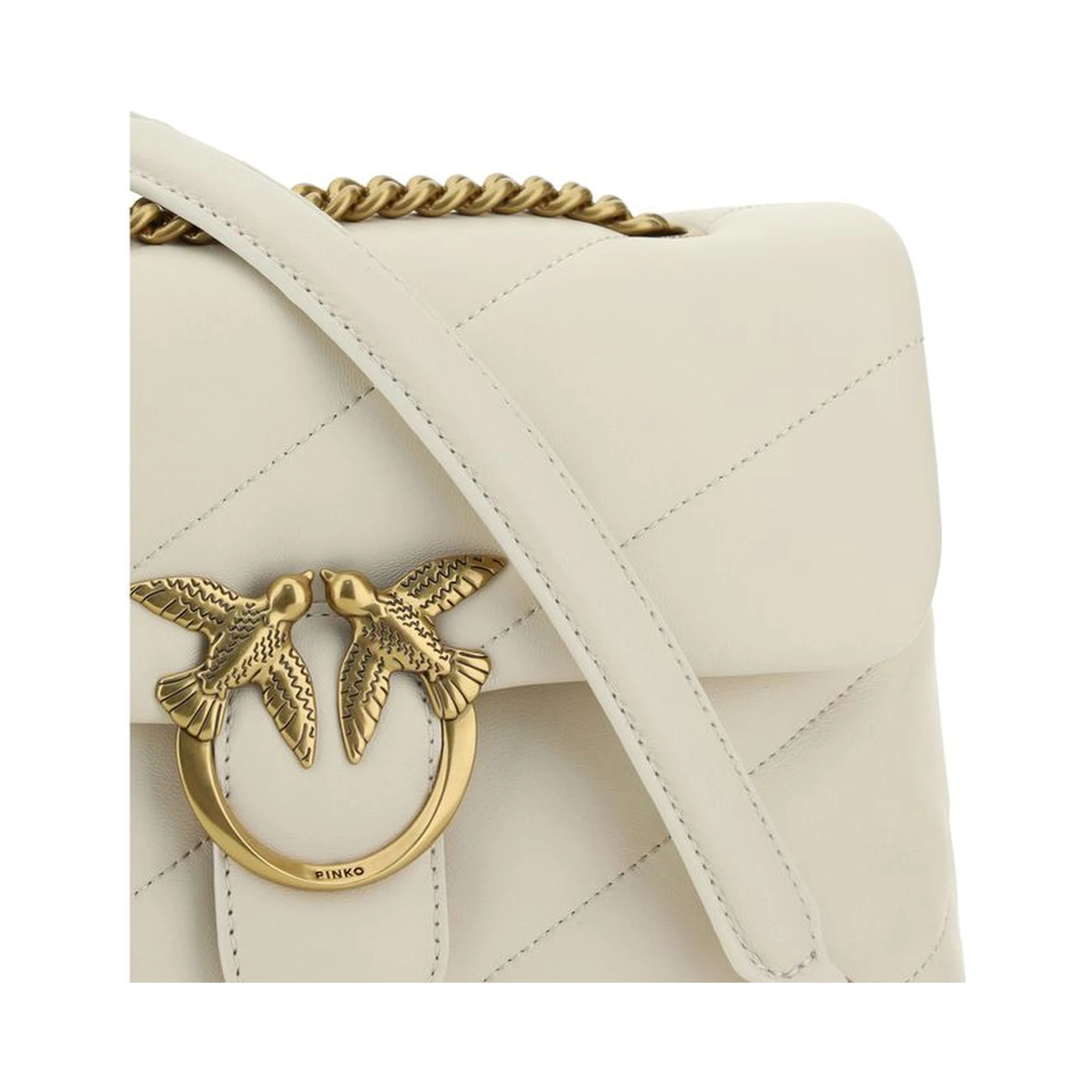 White Calf Leather Bos Taurus Shoulder Bag