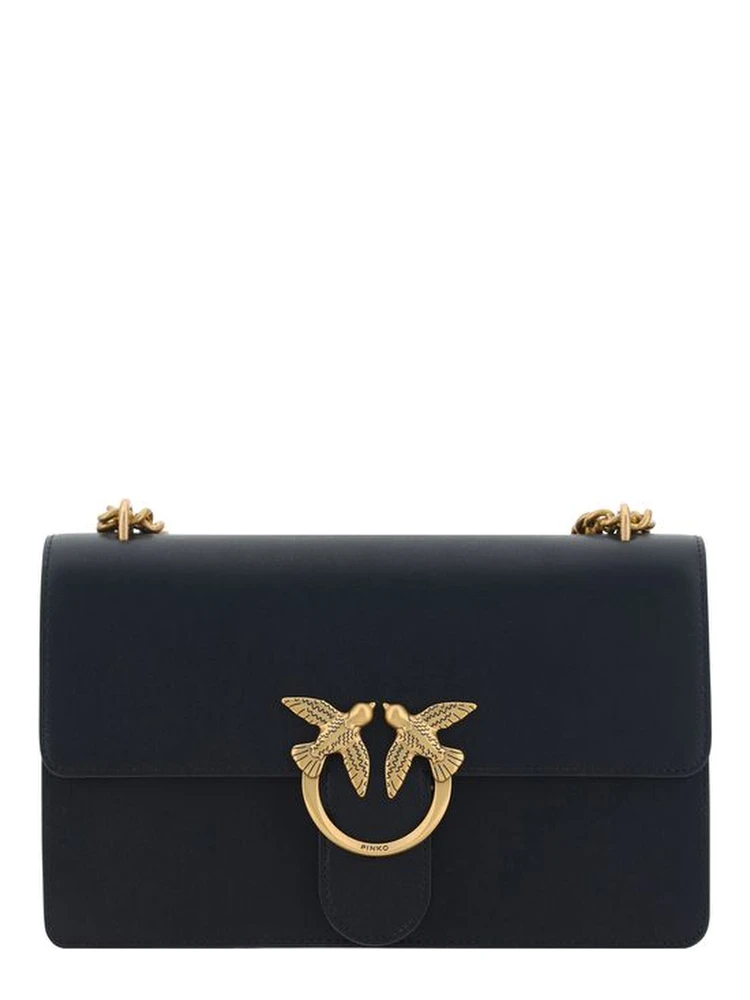 Black Calf Leather Bos Taurus Shoulder Bag