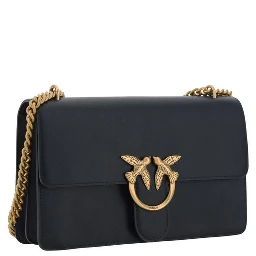 Black Calf Leather Bos Taurus Shoulder Bag