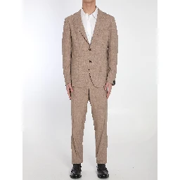 Two-piece suit in wool and silk blend