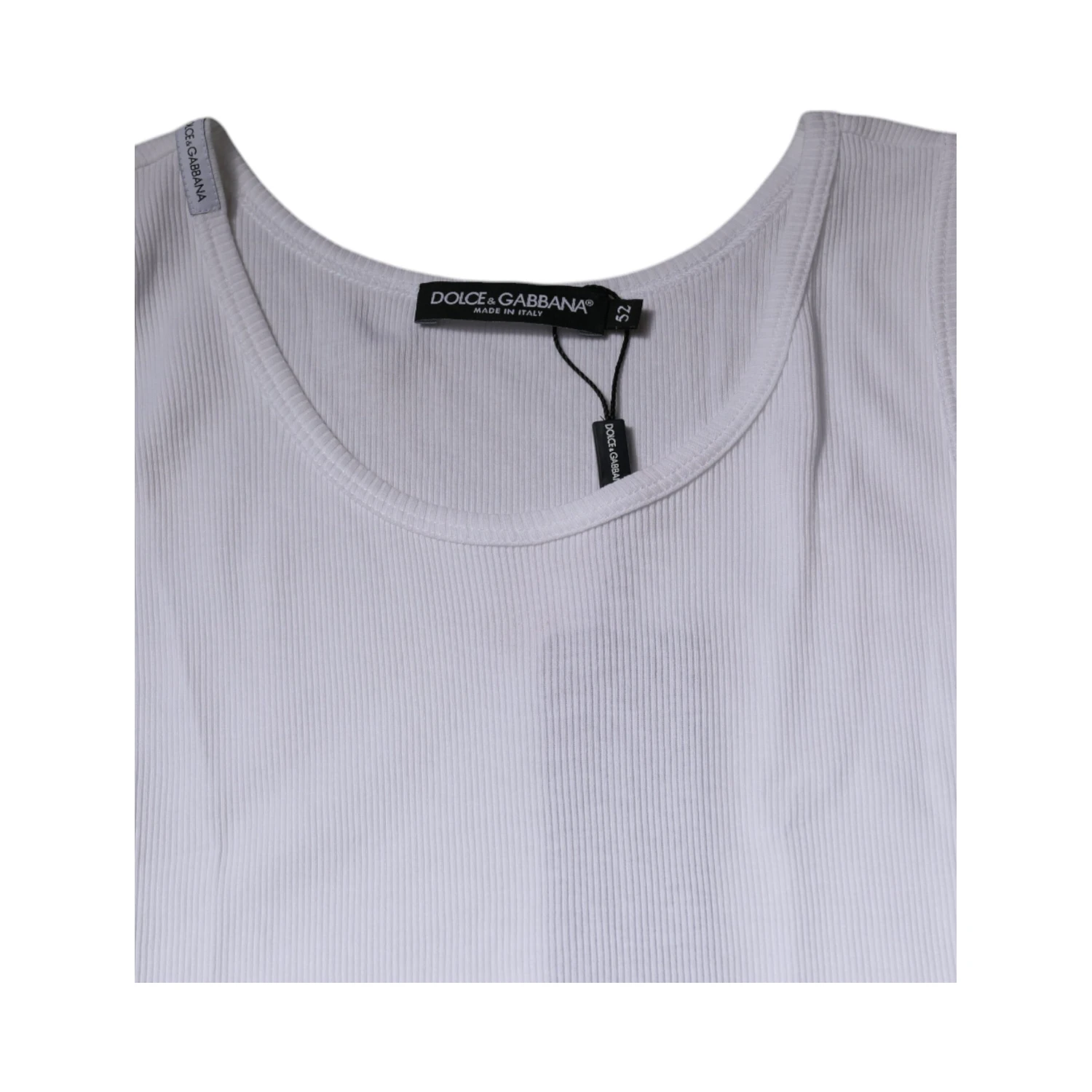 White Cotton Sleeveless Round Neck Tank T-shirt