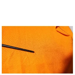 Orange Logo Cotton Crew Neck T-shirt