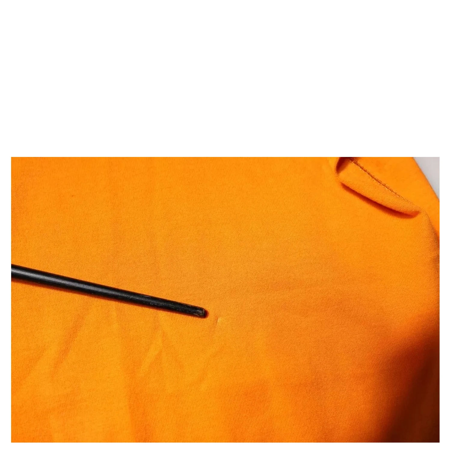 Orange Logo Cotton Crew Neck T-shirt